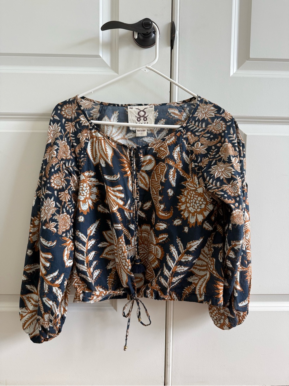 Figue Cotton Tie-Front Blouse